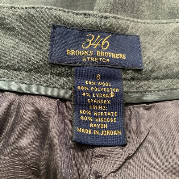 Brooks Brothers‎ 346 stretch wool blend straight leg cuffed career dress pants - Picture 6 of 9